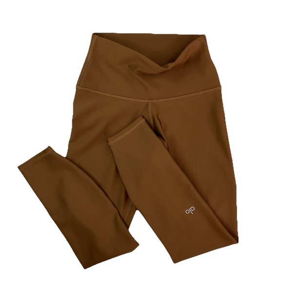 ALO Yoga Pants - ALO Yoga Airlift‎ High Waist 7/8 Leggings Womens 2XS Cinnamon Brown Pants W5766R